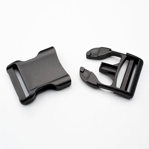 DYZD Premium Flat Dual Adjustable Side Release Buckles Size of 4/5, 1, 1-1/2, 2 Inch for Backpack Paracord, Webbing Strap (2 inch, 2PCS) in Kuwait