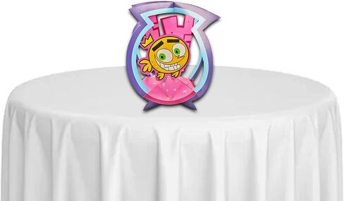 مجموعة ديكورات حفلات أعياد الميلاد للآباء من Fairly Odd Parents - حزمة مع 3 قطع مركزية من Fairly Odd Parents لديكور حفلات أعياد الميلاد بالإضافة إلى ملصقات إضافية | لوازم حفلات الآباء الغريبة إلى حد ما in Saudi Arabia