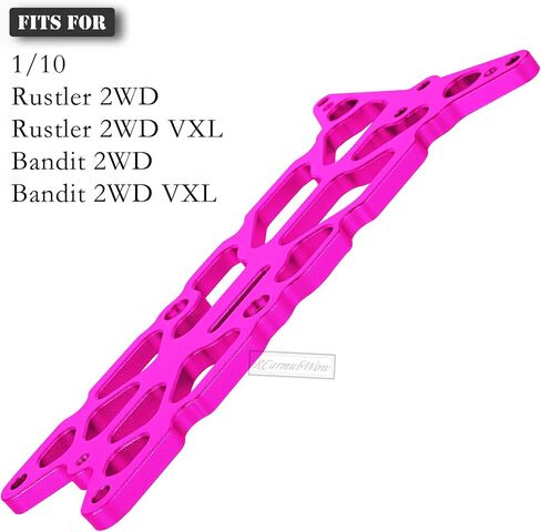 جزء ترقية الهيكل العلوي RC لـ 1/10 Rustler 2WD/VXL، Bandit 2WD/VXL، هيكل علوي من سبائك الألومنيوم يقفز لأعلى، وردي in Kuwait