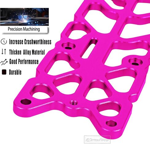 جزء ترقية الهيكل العلوي RC لـ 1/10 Rustler 2WD/VXL، Bandit 2WD/VXL، هيكل علوي من سبائك الألومنيوم يقفز لأعلى، وردي in Kuwait