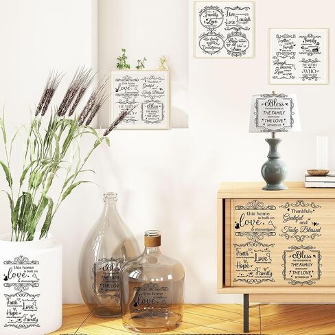 Rub on Transfers for Crafts Furnitures Stickers: 12 Pcs Farmland Animal Rub on Transfer for Crafts Decals Cow Pig Rooster Sheep Rub on Transfer Stickers for Furniture Crafts DIY Home Decor in Kuwait