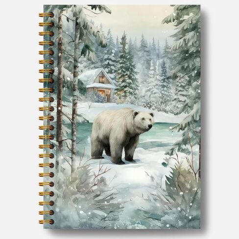 دفتر عيد الميلاد، مجلة الدب عيد الميلاد مزرعة، هدايا الدب، هدايا مكتب عيد الميلاد لزملاء العمل، دفتر تكوين عيد الميلاد، دفتر عيد الميلاد دوامة 5.5x8.3 بوصة in Kuwait