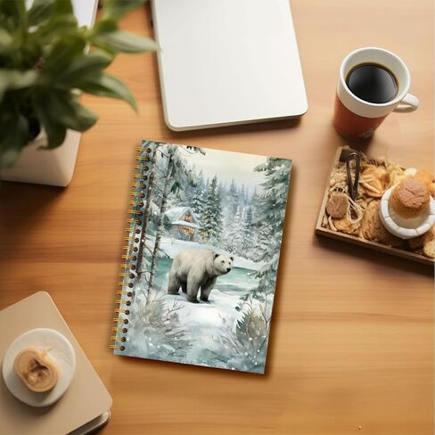دفتر عيد الميلاد، مجلة الدب عيد الميلاد مزرعة، هدايا الدب، هدايا مكتب عيد الميلاد لزملاء العمل، دفتر تكوين عيد الميلاد، دفتر عيد الميلاد دوامة 5.5x8.3 بوصة in Kuwait