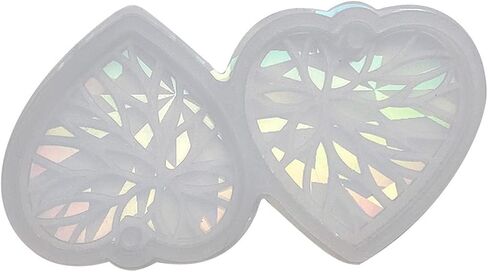 Earring Holographic Silicone Mold Keychain Crystal Epoxy Resin Mold Heart Pendants Jewelry Making Casting Mold in Saudi Arabia
