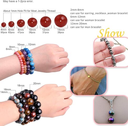 GEM-insid 3 مللي متر متعدد الألوان الهيماتيت غير المغناطيسي الأحجار الكريمة فضفاض الخرز حجر الطاقة المستديرة الخرز لصنع المجوهرات 15" in Kuwait