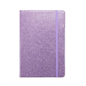 dohobby Glitter Notebooks for Writing A5 Size 100 Lined Pages Journal Notebooks, Thick Paper Notebook Diary Strap Notebook, with Elastic Band