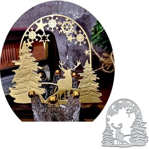 Christmas Ball Metal Die Cuts Dies Cutting, Christmas Tree Deer Ball Cutting Dies Metal Cut Stencils DIY Scrapbooking Cards Decorative Embossing Paper Dies for Album Card Making Scrapbooking