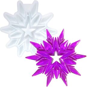 Christmas Resin Mold, Snowflake Ornament Silicone Mold for Resin, 3D Epoxy Casting Mold for Xmas Winter Decoration, DIY Gift Keychain Pendant