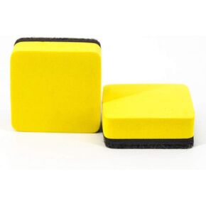 Yellow 2PC/Set White Board Cleaner Magnetic Whiteboard Erasers Dry Wipe Marker School Office Supplies Dry Erase Boards