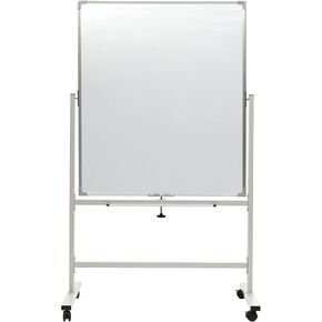 منتجات Excello Global سبورة بيضاء قابلة للعكس مقاس 36 بوصة × 42 بوصة على عجلات (إطار أبيض) in Kuwait