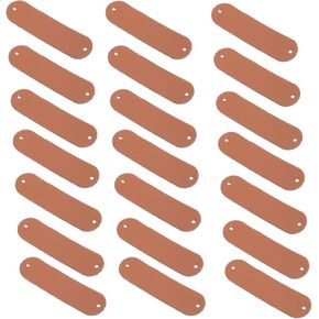 100 Pieces Retro Black Decor PU Leather Labels - Sewing Tags - Knitting Hats Tags for DIY Clothing Embellishment - Crochet Labels - Ideal for Jeans - Bags - Shoes - Crafts & Accessories -