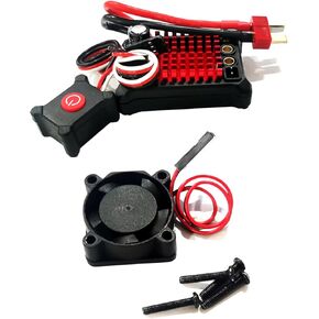 ESC مستقل بدون فرشاة من CROBOLL مع استبدال مروحة التبريد لسيارة RC 1:14، ملحقات وحدة التحكم الإلكترونية في السرعة 3 أسلاك 45A in Kuwait