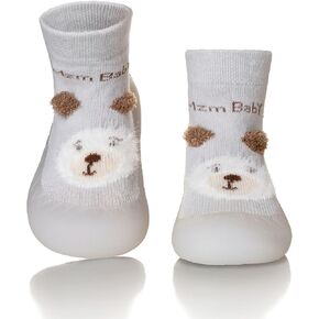 Childrens Kids Toddlers Animal Rubber Sole Non-Skid Indoor Floor Slipper Baby Boy Girls Breathable Cotton Outdoor Shoes Socks