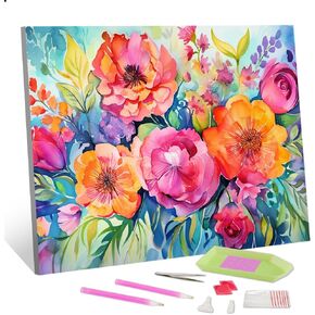 مجموعات فنية ماسية من TISHIRON للبالغين، مجموعة فنية ماسية للغابات بالألوان المائية، لوحة فنية تجريدية ماسية للطبيعة والمناظر الطبيعية الماسية، لوحة فنية كاملة للحفر مع مجموعات الماس، 12 × 16 بوصة in Kuwait