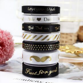 9 Rolls 45 Yards Christmas Ribbons Metallic Buffalo Printed Grosgrain Satin Ribbons 3/8″ Wide DIY Craft Fabric for Holiday Wedding Anniversary Decorations Gift Wrapping (Christmas-9 Roll)