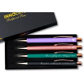 InnoBeta Leo Gifts for Women Ballpoint Pen Set of 4, Perfect Leo birthday Gifts Idea in Birthday, Christmas - Copper