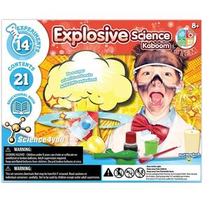 PlayMonster Science4you — Kaboom-Explosive Science — 14 Explosive Experiments About Chemistry — Fun, Education Activity — for Kids Ages 8+