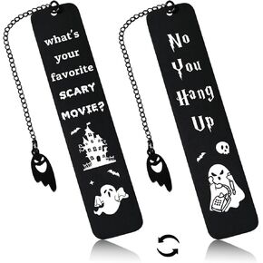 Horror Movie Merchandise Scream Gifts Spooky Horror Bookmarks for Men Women Book Lovers Cool Halloween Book Mark for Adults Teen Halloween Basket for Teens Girls Boys