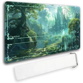 Durable MTG Playmat TCG Playmat with Zone and Locking Edges for MTG Gaming - Includes Waterproof Storage Bag (playmat (59),Without Zone)