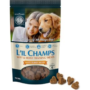 العلامات التجارية للحيوانات الأليفة American Kennel - مكافآت الكلاب الناعمة والرطبة من Club Lil Champs | يمضغ نكهة لحم الخنزير | 12 أونصة | جميع أحجام السلالات