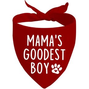 JXGZSO 1 Piece Mama's Goodest Girl/Boy Dog Bandana Mom's Favorite Child Dog Bandana Dog Mom Gift Mother's Day Gift (Mama's Goodest Boy Dog)