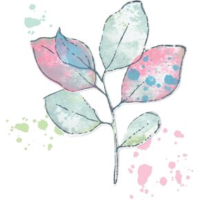 Sizzix A5 Clear Stamps & Framelits Dies - Painted Pencil Leaves by 49 and Market