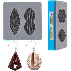 SUPERDANT Fringe Hoop Earring Wooden Die Cutting Tassel Leather Cutting Dies Earrings Die Cut DIY Leather Craft Wood Cutting Machine Faux Leather Dangle Drop for Women Girls Jewelry Gifts