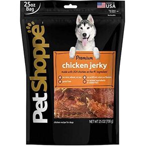 PetShoppe Premium Chicken Jerky Dog Treats Made in USA Only All Natural - No Fillers, Additives or Preservatives (25 oz)