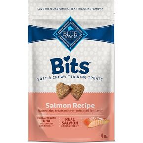 Blue Buffalo BLUE Bits Natural Soft-Moist Training Dog Treats, Beef, Salmon, Turkey, and Chicken Recipes 4-oz Variety Pack, 4Ct