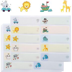 Daycare Labels, Name Labels for Kids Stuff, 200 PCS Baby Bottle Labels for Daycare, Waterproof, Self-Laminating Name Label Stickers for School Supplies, Water Bottles, Lunch Box