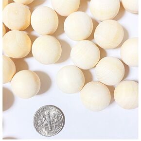 300 Pieces 0.6 Inch Unfinished Wooden Balls Round Wood Beads Natural Wooden Sphere for Homemade Crafts