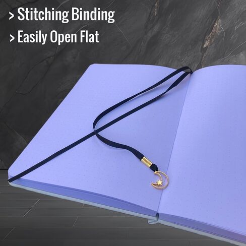 BUKE Dotted Notebook - Cotton Fabric Hardcover - 160gsm Thick Bamboo Paper - A5 Size Dotted Journal - 5x5mm DOT GRID Layout 160 Pages With Gift Box (BKC-6F) in Saudi Arabia