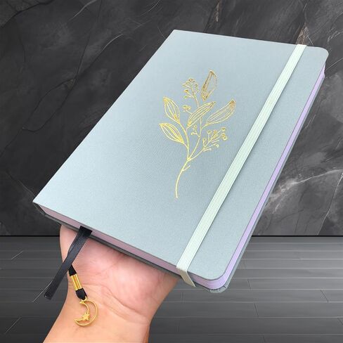 BUKE Dotted Notebook - Cotton Fabric Hardcover - 160gsm Thick Bamboo Paper - A5 Size Dotted Journal - 5x5mm DOT GRID Layout 160 Pages With Gift Box (BKC-6F) in Saudi Arabia