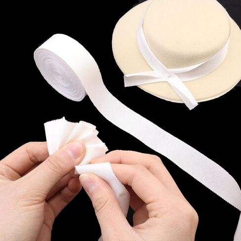 Petersham Ribbon 1 Inch Vintage Ribbon for Millinery Hat Craft(Black) in Saudi Arabia