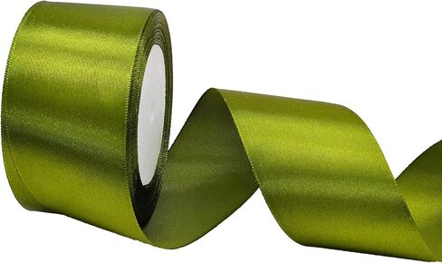 White Satin Ribbon Rolls 2 inch Wide Silk Blanket Binding Ribbon 50 Yards Single Faced Ribbon for Wedding Decor-Flower Bouquet Wrap-Gift Wrapping-Bows Making-Hats-DIY Craft #01 in Kuwait