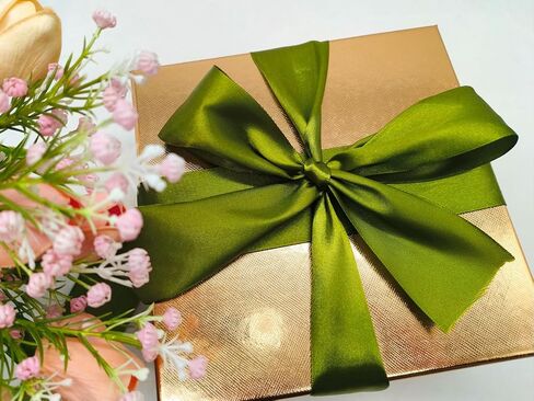 White Satin Ribbon Rolls 2 inch Wide Silk Blanket Binding Ribbon 50 Yards Single Faced Ribbon for Wedding Decor-Flower Bouquet Wrap-Gift Wrapping-Bows Making-Hats-DIY Craft #01 in Kuwait