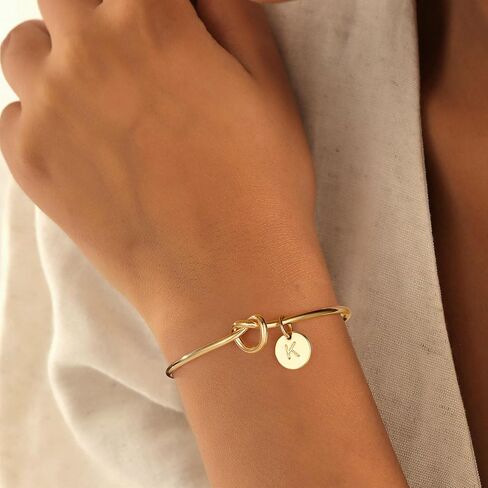 Ursteel Bridesmaids Gifts for Wedding, Tie The Knot Bracelet with Initial Bridesmaid Proposal Gifts with Box, Cards in Saudi Arabia