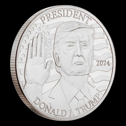 عملات معدنية قابلة للجمع للرئيس دونالد ترامب ونائب الرئيس JD Vance 2024 مقاس 1.57 0.12 بوصة مجموعة هدايا ترامب فانس (فضية) in Kuwait