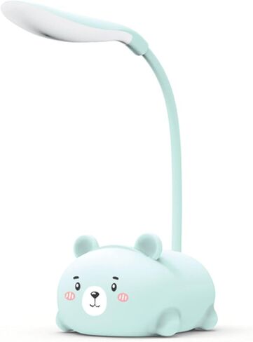 LED Desk Lamp, Portable LED Table Light, Mini Animal Night Light, Cute Foldable USB Rechargeable Reading Light for Bedroom Children's Bedside Study (Bear, Pink) in Saudi Arabia