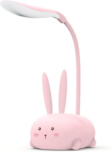 LED Desk Lamp, Portable LED Table Light, Mini Animal Night Light, Cute Foldable USB Rechargeable Reading Light for Bedroom Children's Bedside Study (Bear, Pink) in Saudi Arabia
