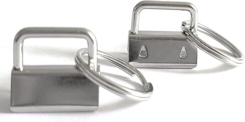 20 قطعة من أجهزة المعصم لسلسلة المفاتيح، أجهزة معدنية للمفتاح مع حلقات مفاتيح لصنع حبل المفاتيح بمشبك المعصم، فضي in Kuwait