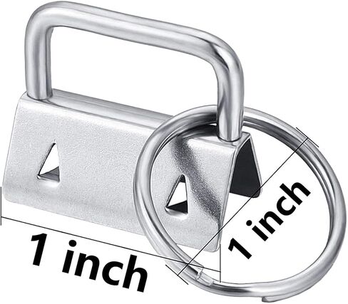 20 قطعة من أجهزة المعصم لسلسلة المفاتيح، أجهزة معدنية للمفتاح مع حلقات مفاتيح لصنع حبل المفاتيح بمشبك المعصم، فضي in Kuwait