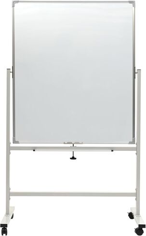 منتجات Excello Global سبورة بيضاء قابلة للعكس مقاس 36 بوصة × 42 بوصة على عجلات (إطار أبيض) in Kuwait