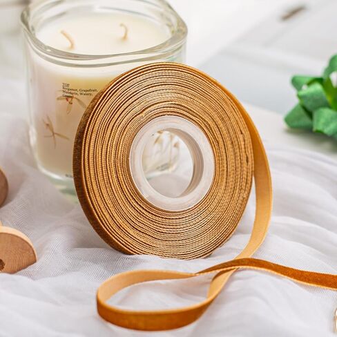 Pink Velvet Ribbon 3/8 Inch X 25Yd Single Face Fabric Ribbon Roll for Gift Wrapping Decoration Party Handmade Craft Ornaments Bow Making Christmas Decoration in Kuwait