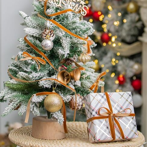 Pink Velvet Ribbon 3/8 Inch X 25Yd Single Face Fabric Ribbon Roll for Gift Wrapping Decoration Party Handmade Craft Ornaments Bow Making Christmas Decoration in Kuwait