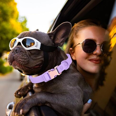 Waterproof Dog Collar with Safety Metal Buckle, Durable and Easy to Clean Soft Rubber Dog Collar, Adjustable Pet Collars for Small Medium Large Dogs in Saudi Arabia