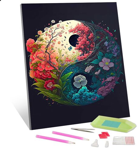 TISHIRON Diamond Art Painting Kits, Wildflower Diamond Art Kits Flowers Diamond Art Floral Diamond Art Painting Kit for Adults Full Drill Flowers Paint with Diamonds Home Decor, 12x16 Inches in Saudi Arabia