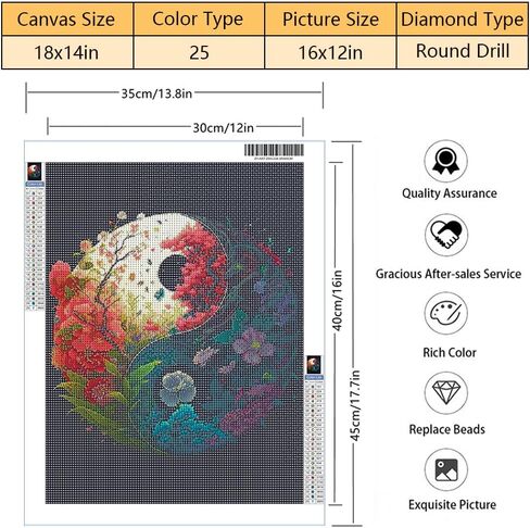 TISHIRON Diamond Art Painting Kits, Wildflower Diamond Art Kits Flowers Diamond Art Floral Diamond Art Painting Kit for Adults Full Drill Flowers Paint with Diamonds Home Decor, 12x16 Inches in Saudi Arabia