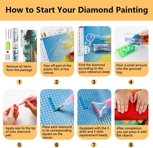 TISHIRON Diamond Art Painting Kits, Wildflower Diamond Art Kits Flowers Diamond Art Floral Diamond Art Painting Kit for Adults Full Drill Flowers Paint with Diamonds Home Decor, 12x16 Inches in Saudi Arabia