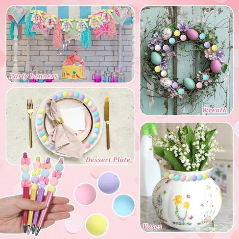 XunYee 48 Pcs Velvet Christmas Beads for Craft 16 mm Christmas Silicone Beads Wooden Beads DIY Velvet Jewelry Beads for DIY Jewelry Making Keychain Making Pen Tiered Tray Decor(Xmas Colors) in Kuwait